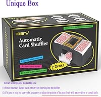 Vista 5 de Automatic Card Shuffler 2/1/4/6 Deck,Battery-Operated Electric UNO Poker Shuffler,Playing Card Shuffler for Home Card Game,Travel