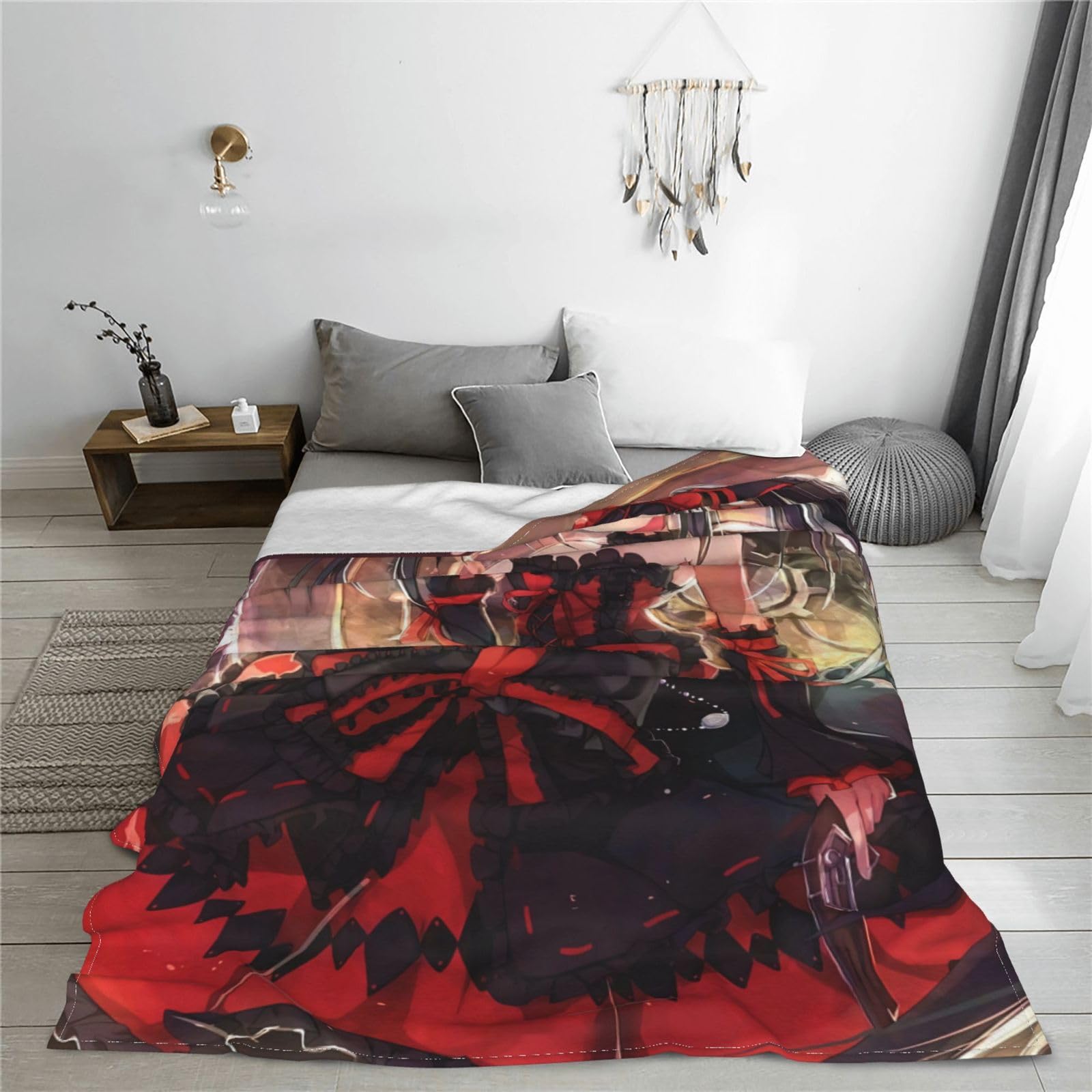 Amazon｜ブランケット 毛布 ひざ掛け 時崎狂三 デート・ア・ライブ