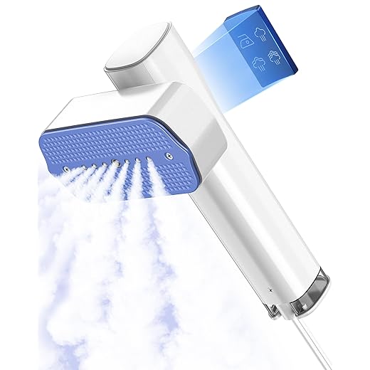Dovety Steamer for Clothes, Portable Handheld Travel Steamer, Clothing Wrinkles Remover for Gament Steam, 1100W Powerful 2 In 1 Steamer&Iron, 100mL Water Tank Capacity, for 120V Home, Office, Travel