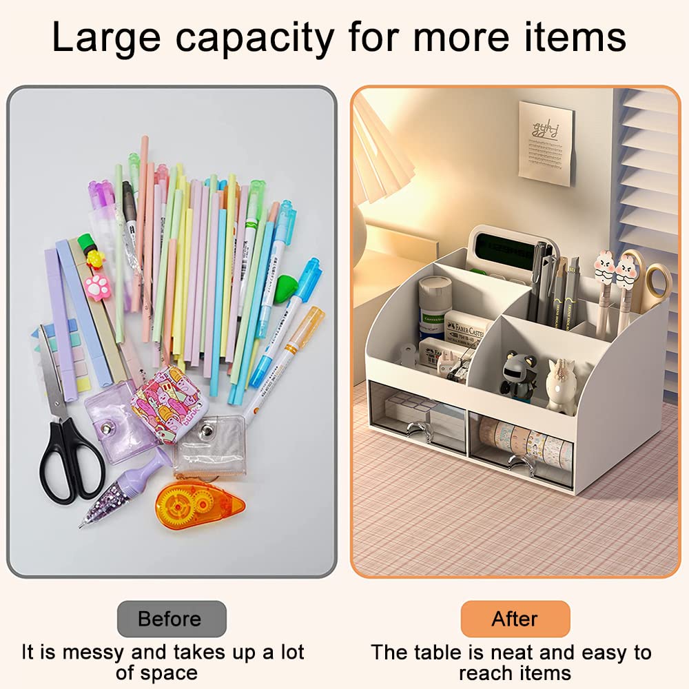 DIKACA Untertisch Organizer Weiß - Unsichtbarer Stifthalter Für Schreibtisch