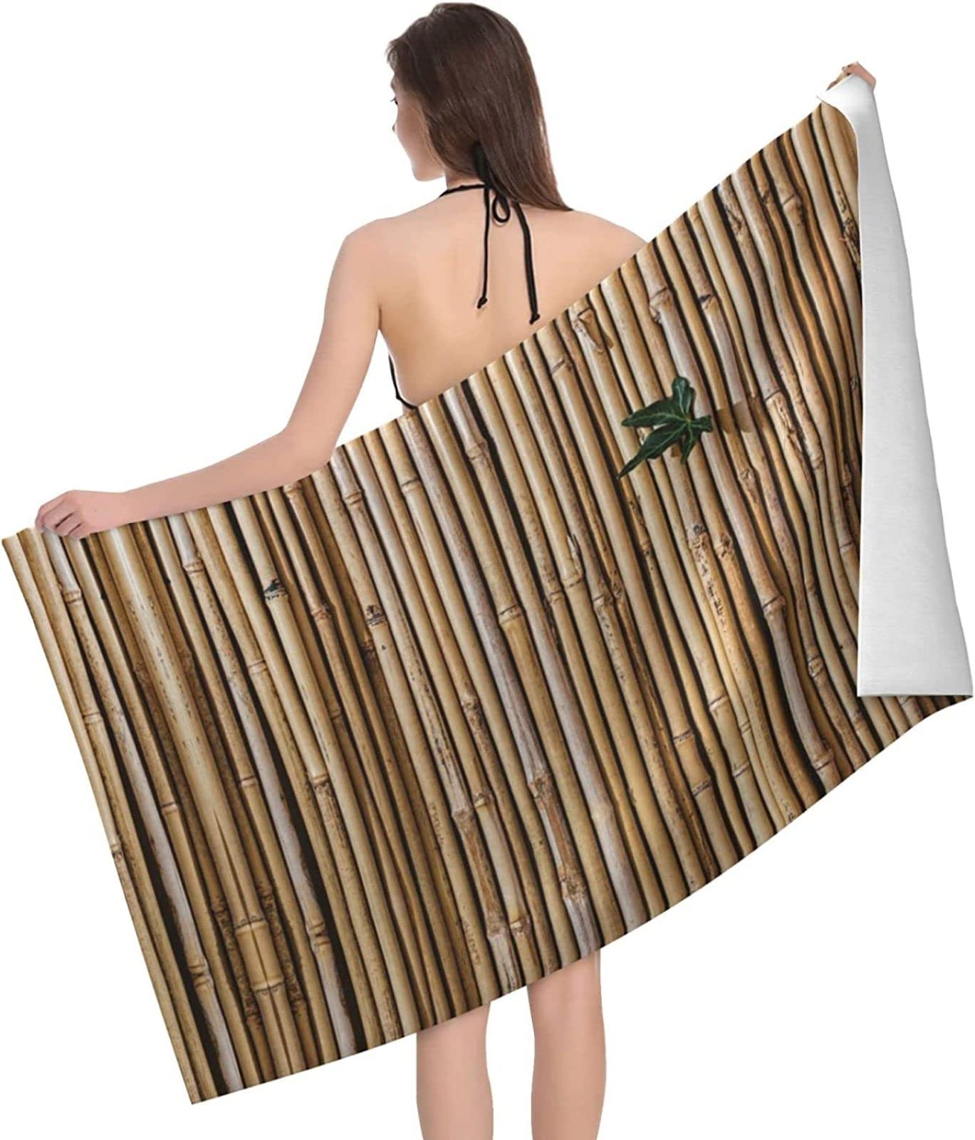 Strandtuch Bambus, Mikrofaser Strandtuch Retro Handtuch Extra Groß 200x200 cm Badetuch Strandhandtuch Schnell Trocknendes Sandfreies Weiches Saunatuch, reisehandtuch, Badehandtuch