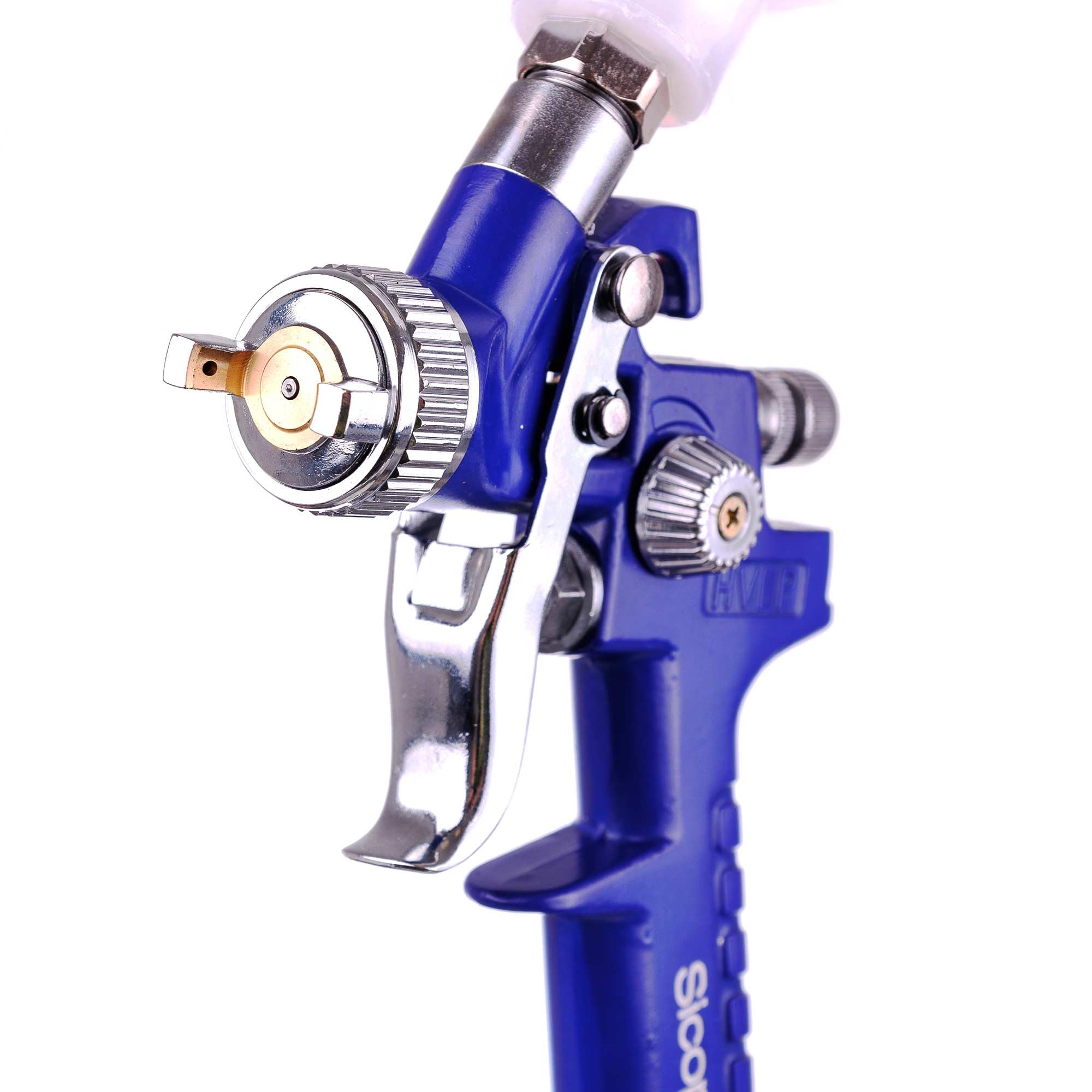 HVLP 0,8 1,4 1,7 mm 2 x H-827 + H-2000P pistola a spruzzo con valigetta in alluminio