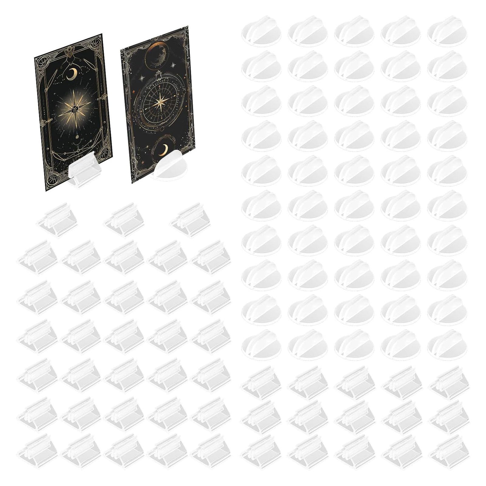 Porte-cartes transparent recyclable polyvalent pour calendrier de bureau
