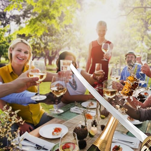 Miniatura 4 de Resafy Sable de champán para champán Sabrage abridor de vino espumoso, cuchillo de champán, espada de sable de champán con estuche de regalo para