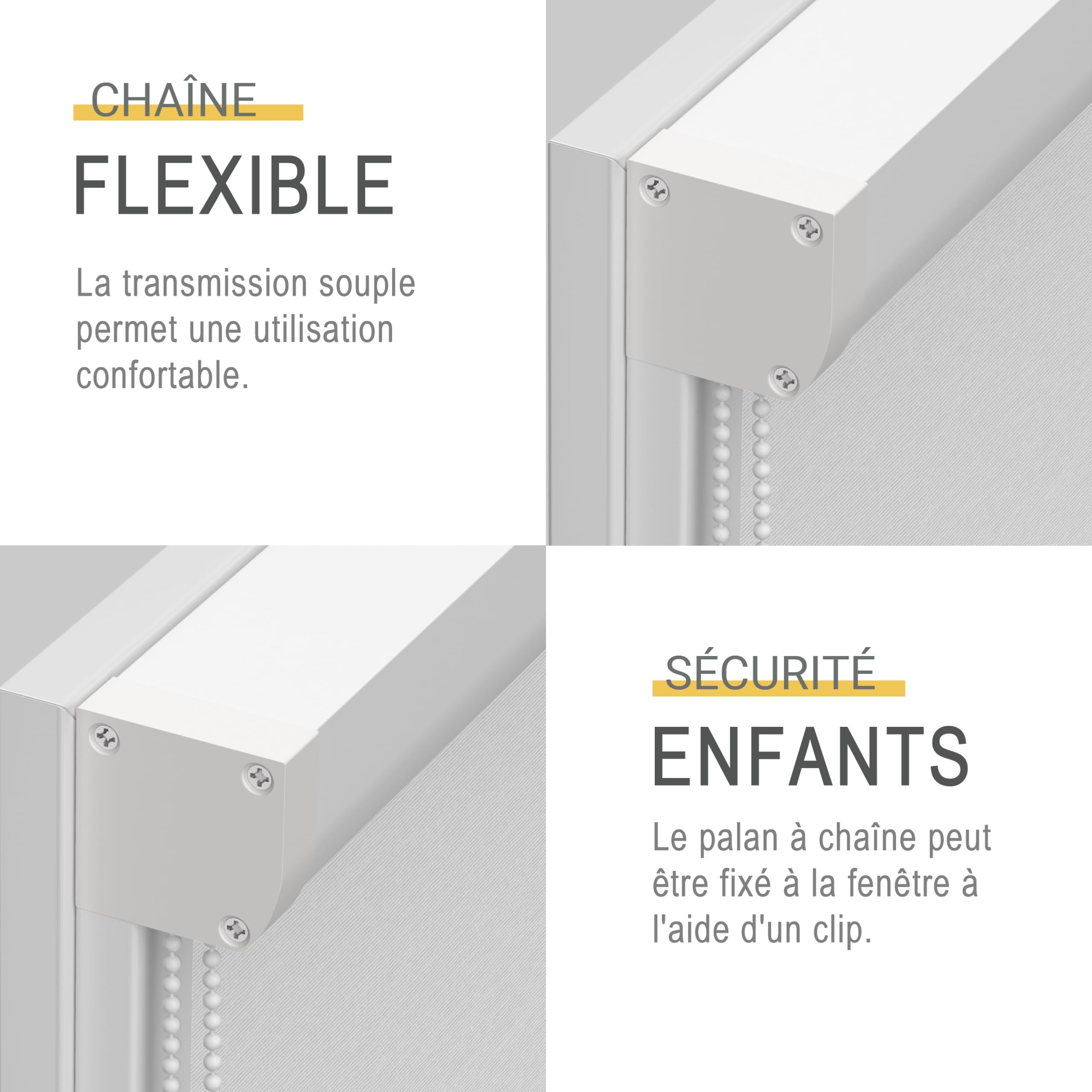 Sol Royal Store Cassette K24 Store occultant Isolant - 70x175cm - Blanc - avec Cadre Complet - Montage sans perçage