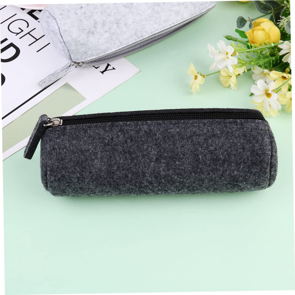 Housoutil 3 Set Astuccio Organizer Multifunzionale Per Cancelleria E Cosmetici Trousse Grigie E Grigie Scure Resistente E Facile Da Per Ufficio E Scuola 4 Pezzi * 3