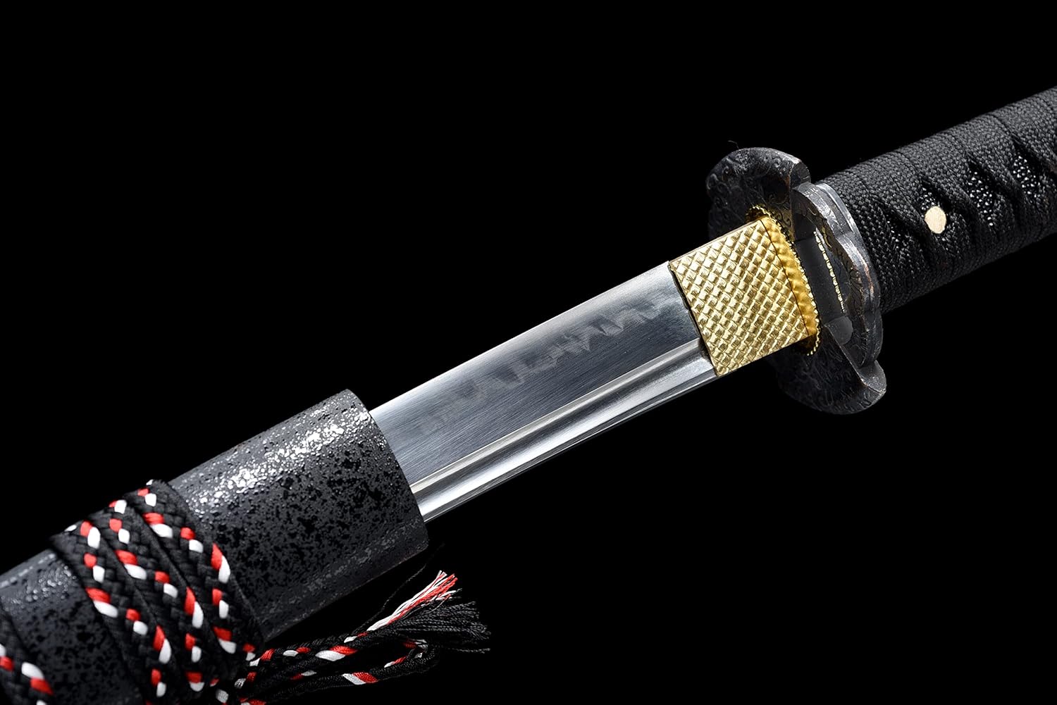 JIHPEN sword - Handmade Wakizashi Sword T10 Tempered Steel Real hamon with Scabbard -31in