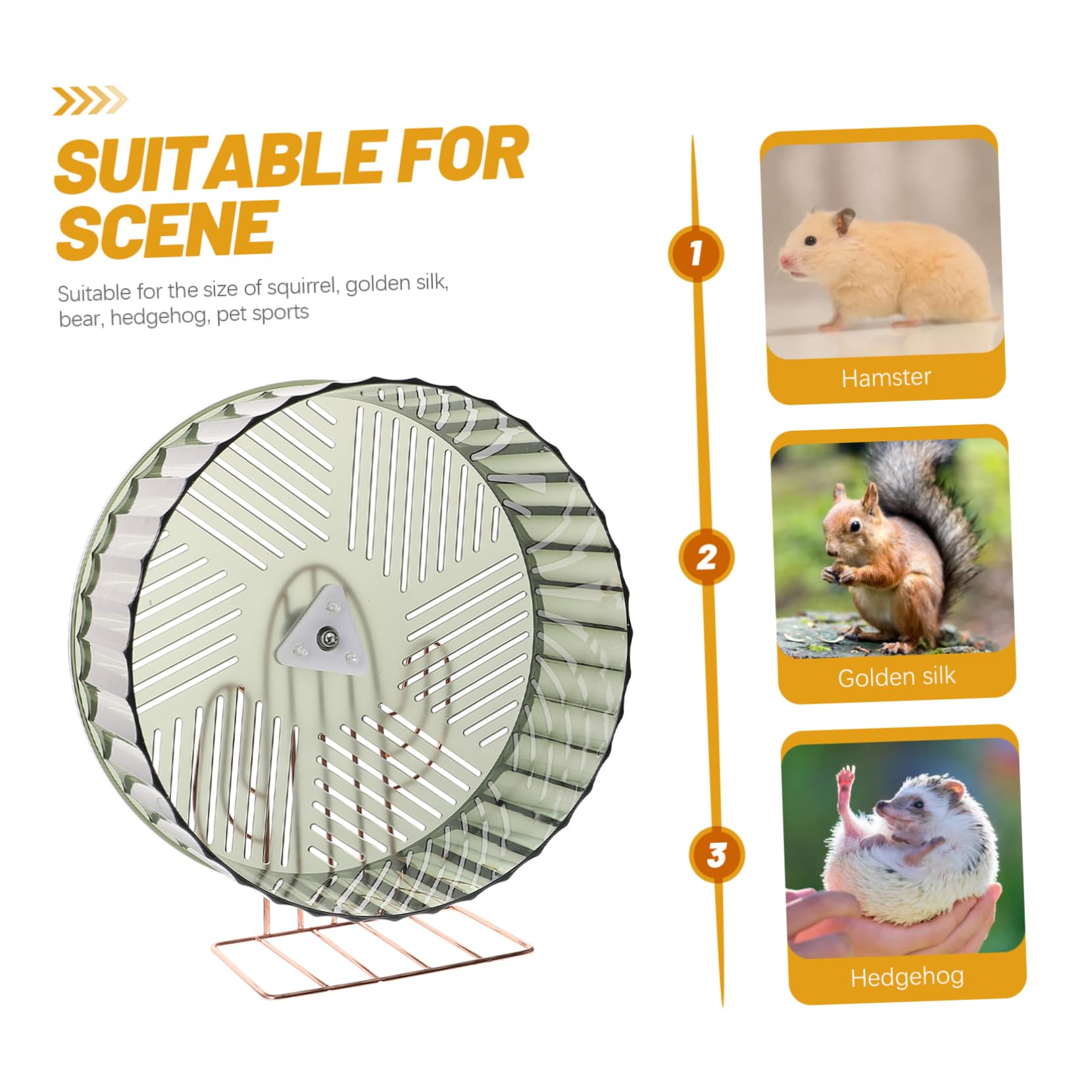 Milisten Roue Stable pour Hamster Roue Silencieuse pour Chinchilla Accessoires pour Petit Animal pour Cage