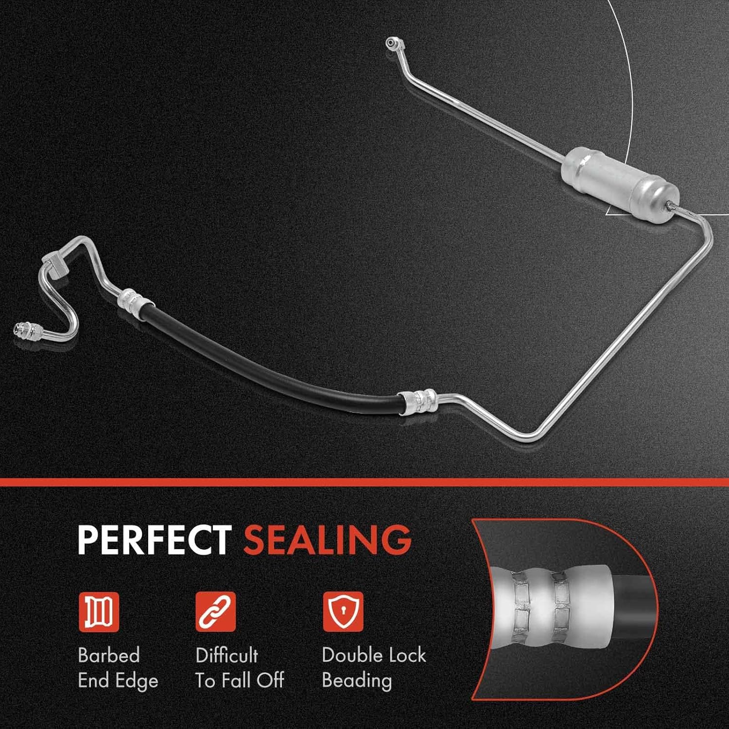 A-Premium Power Steering Pressure Hose Line Assembly Compatible with Ford Taurus 2002-2007 & Mercury Sable 2002-2005, 3.0L, Pump To Gear/Rack Pinion