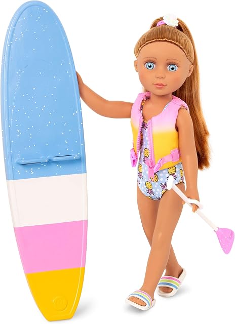 Glitter Girls 062243438491 14" Doll W/Paddle Board, Tammy
