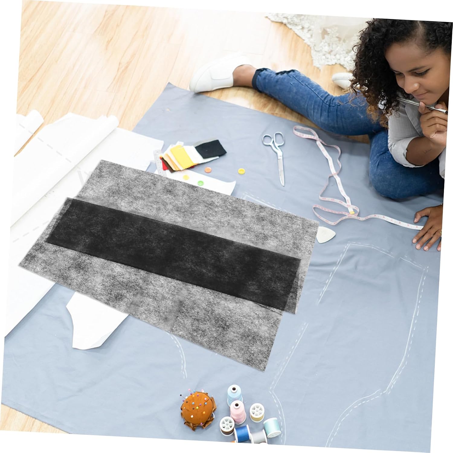 SEWOART Double-Sided Craft Interfacing Hot Melt Adhesive Iron Mesh for Sewing Quilting DIY Projects