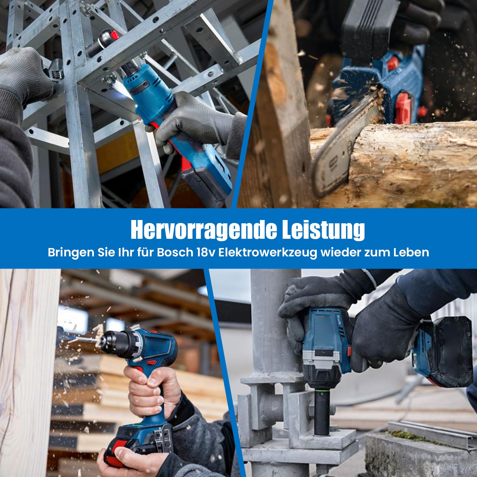 5,0Ah Ersatzakku für Bosch Akku 18V: Kompatibel BAT618 BAT609 BAT619 | 2-Stück Li-ion Werkzeugakku für Bosch Professional 18V System Akku GBA 18V