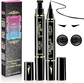 iMethod Carimbo delineador alado - 2 canetas, delineador de olho de gato asa perfeito, impermeável e à prova de manchas, 10 mm