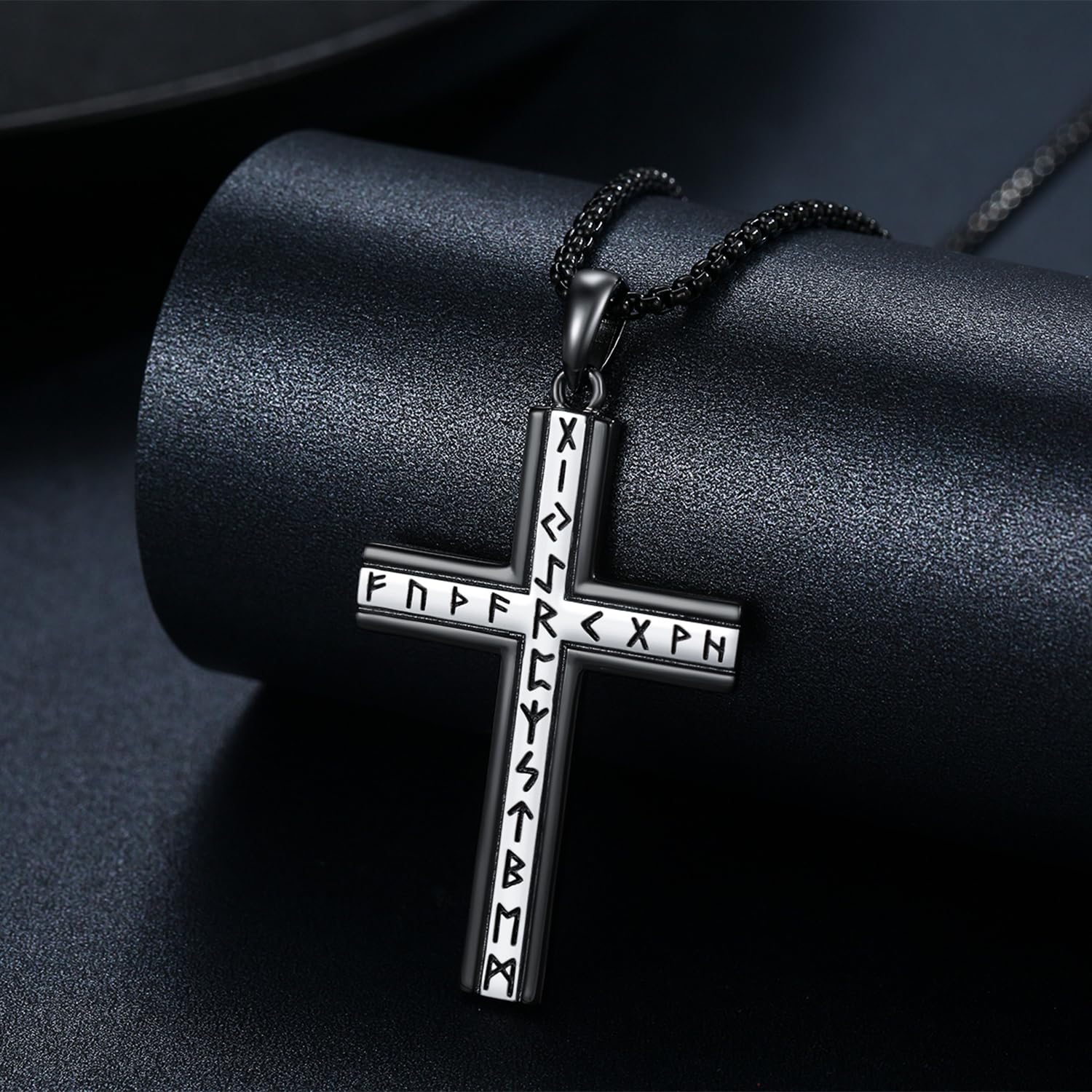 Midir&Etain Collana con ciondolo a forma di croce religiosa in argento Sterling, regalo per fidanzato e fidanzata
