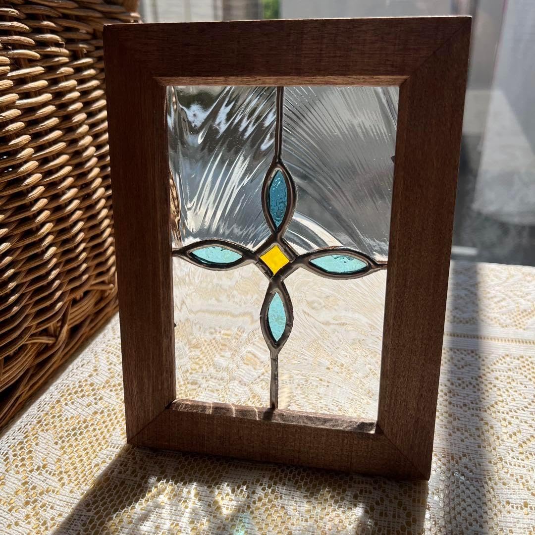 円形ガラスオブジェ ステンドグラスパネル 【公式通販】