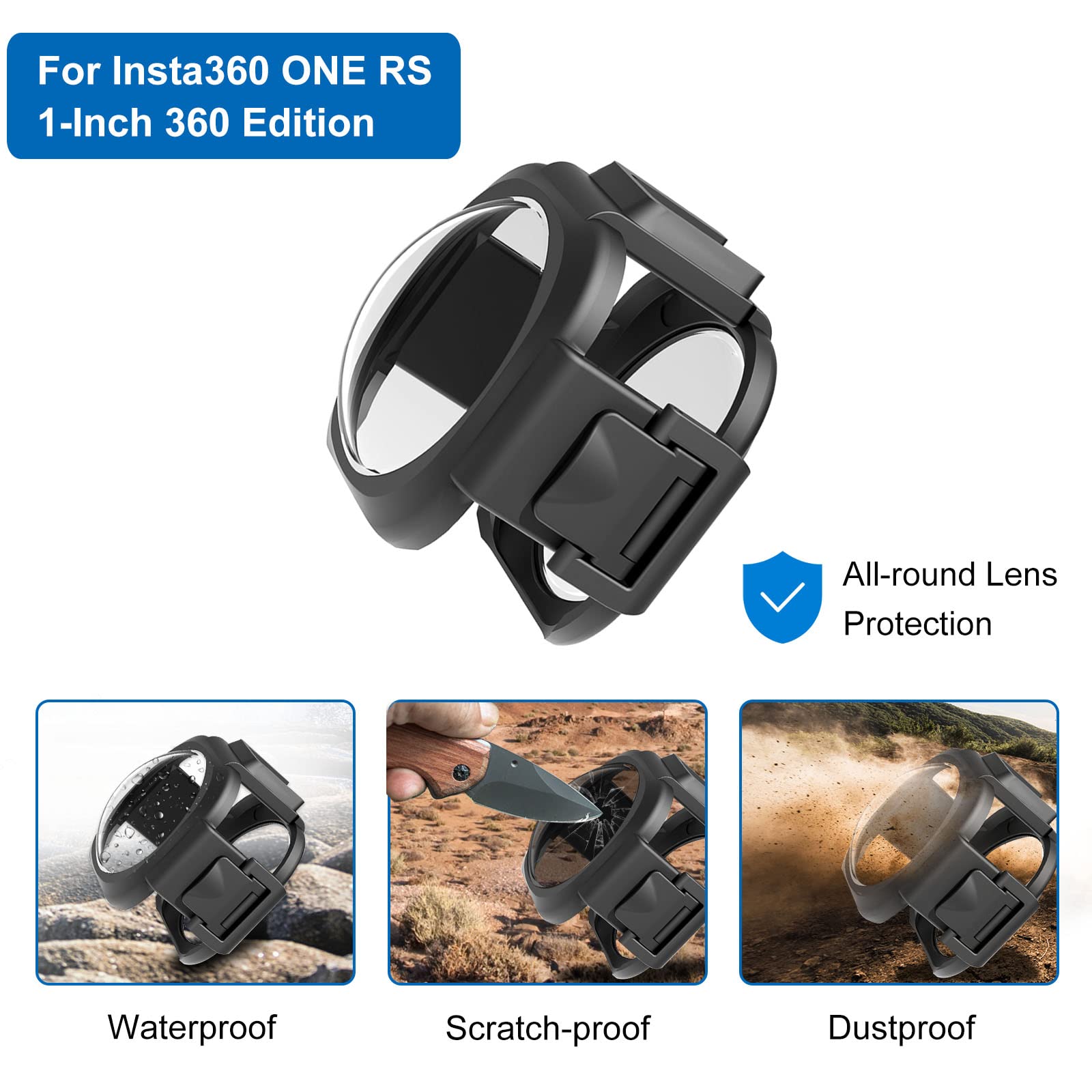 2 Protectores De Lente Dual Para Cámara De Acción