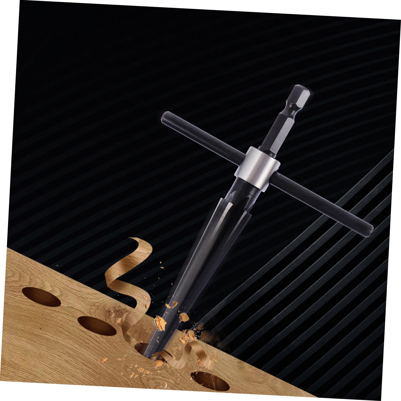 Veemoon 3-13mm Hand Taper Reamer Set for Woodworking T-handle Chamfer Reamer Tool