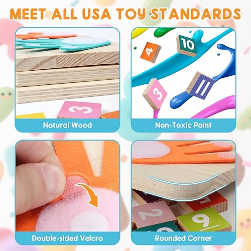 Miniatura 4 de Actividades de aprendizaje preescolar para niños pequeños, juguetes de aprendizaje preescolar para niños pequeños de 3 a 6 años, manipuladores