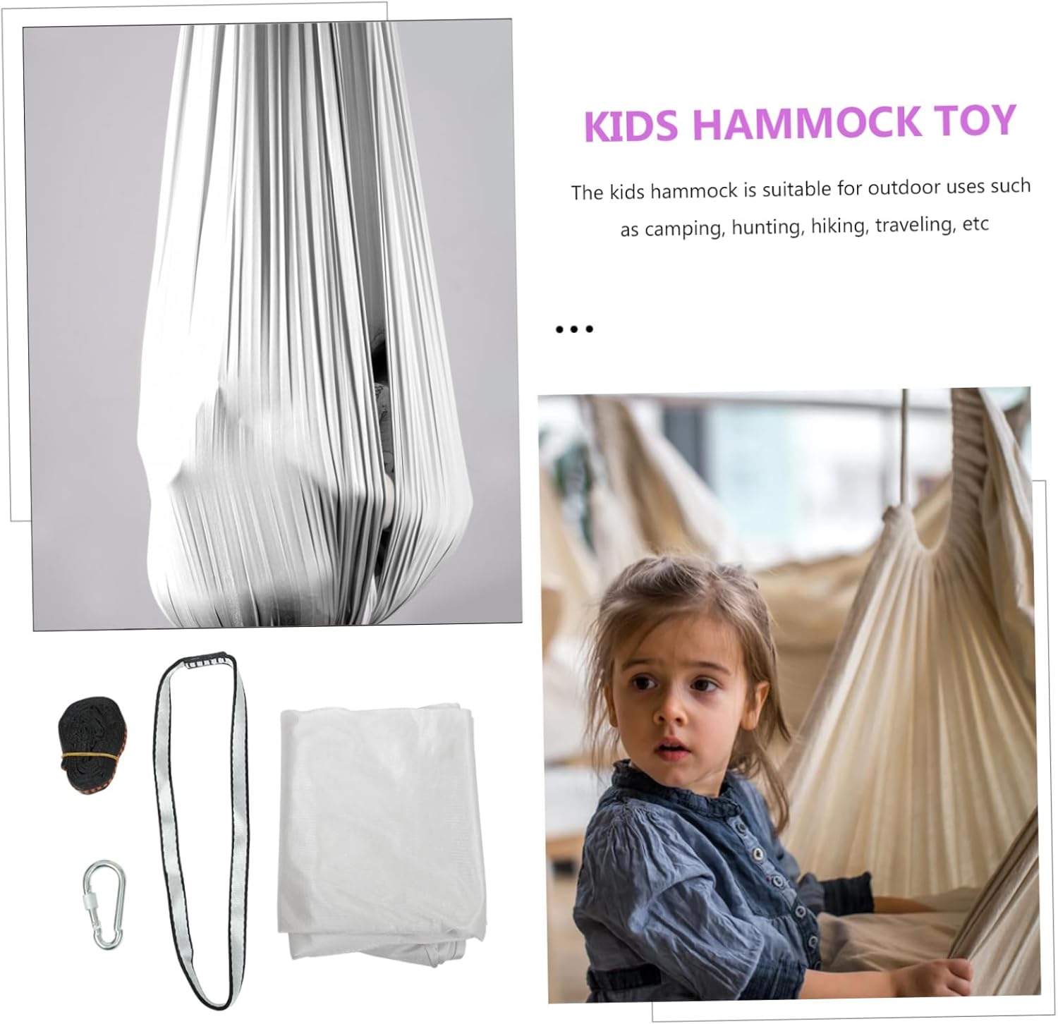 GALPADA Fine Crafted Boys and Girls Hammock Lightweight Aerial Prop for Outdoor Leisure Fitness Training