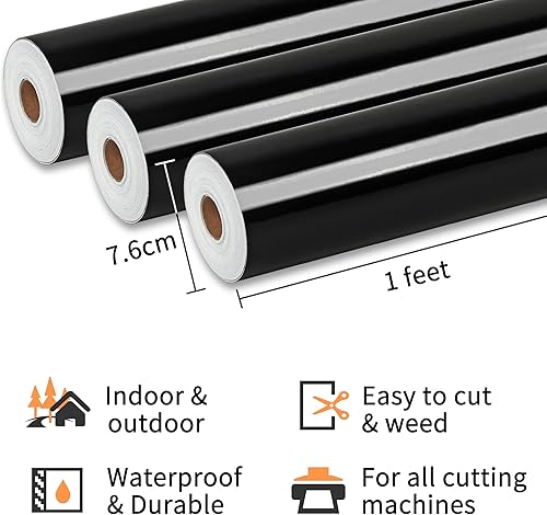 Miniatura 5 de Prime Vinyl Rollo de vinilo permanente azul brillante, 12 pulgadas x 35 pies, rollo de vinilo autoadhesivo azul brillante para Silhouette Cameo,