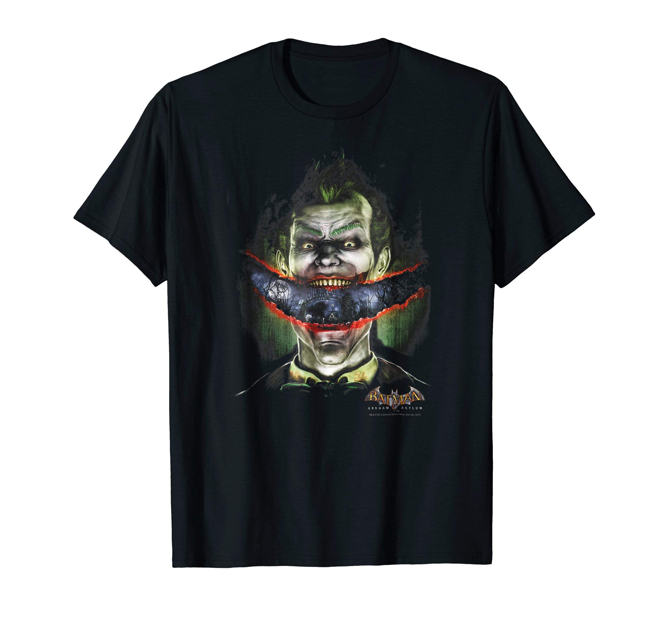 Batman: Arkham Asylum Joker Crazy Lips T Shirt T-ShirtOEKO-TEX STANDARD 100