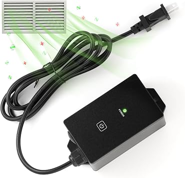 Residential HVAC Air Purifier, Zuomeng Residential IAQ Ion Generator with LED Indicator for Effective Air Purification with 100 Million Ultra-High Concentration Ions