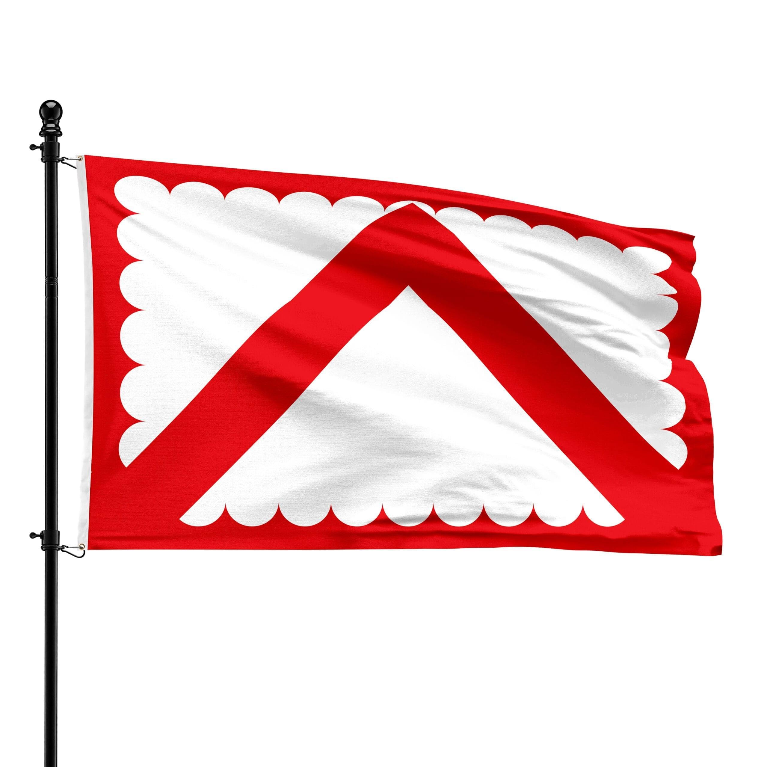 Drapeau de Courtrai municipal de 90 x 150 cm - Pavillon pour mât et décoration extérieure