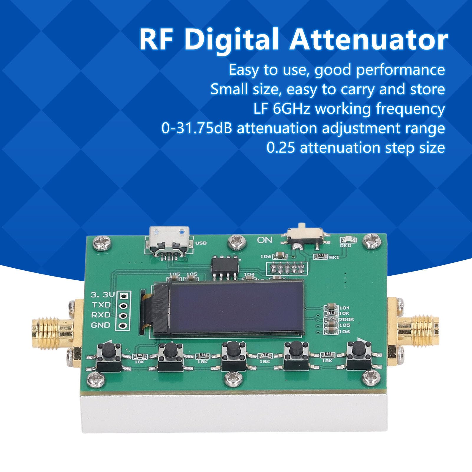 AMONIDA Attenuatore Digitale 6G, Design Compatto Stampato