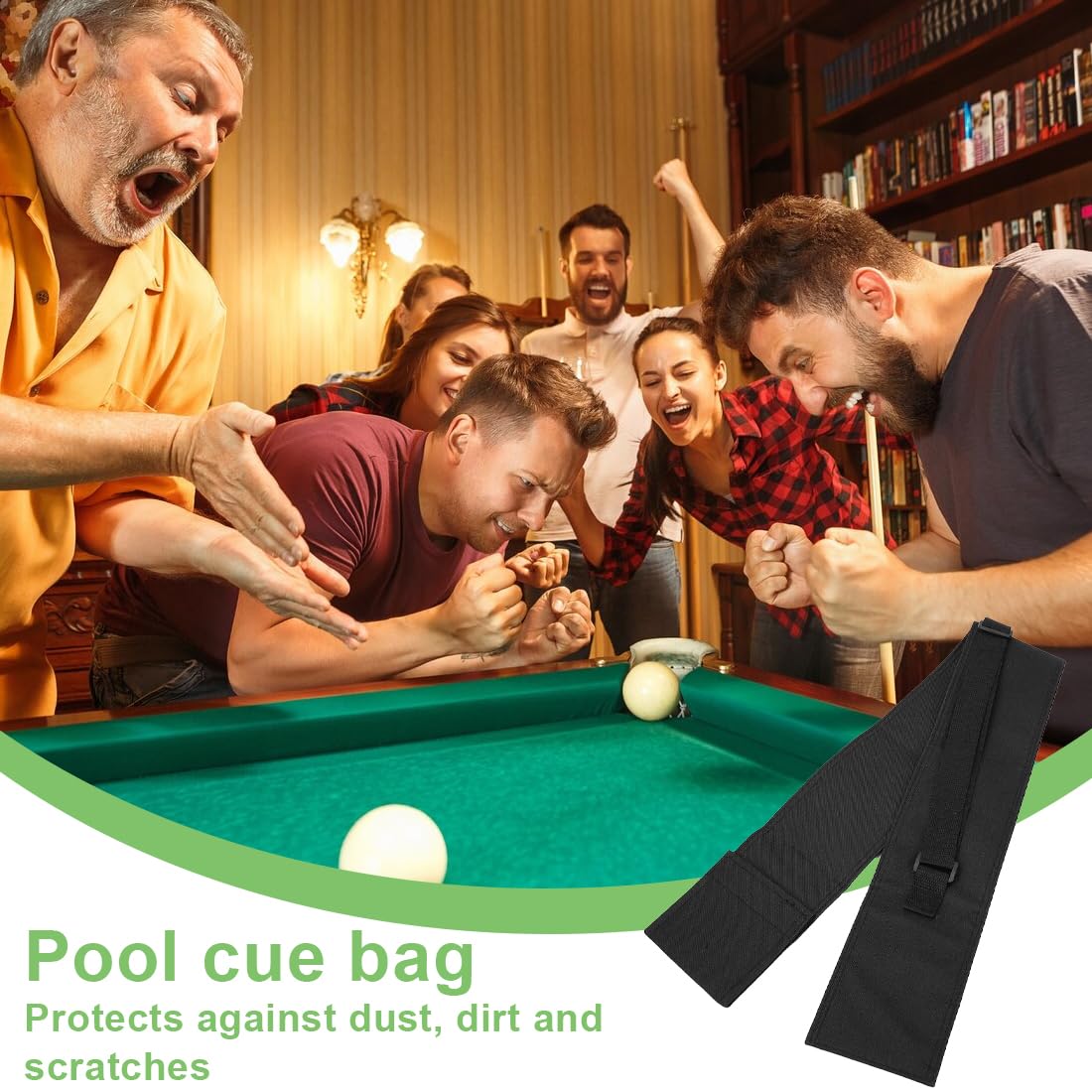 Estuche Portátil para Taco de Billar de 1/2 Snooker Pool Cue Bag