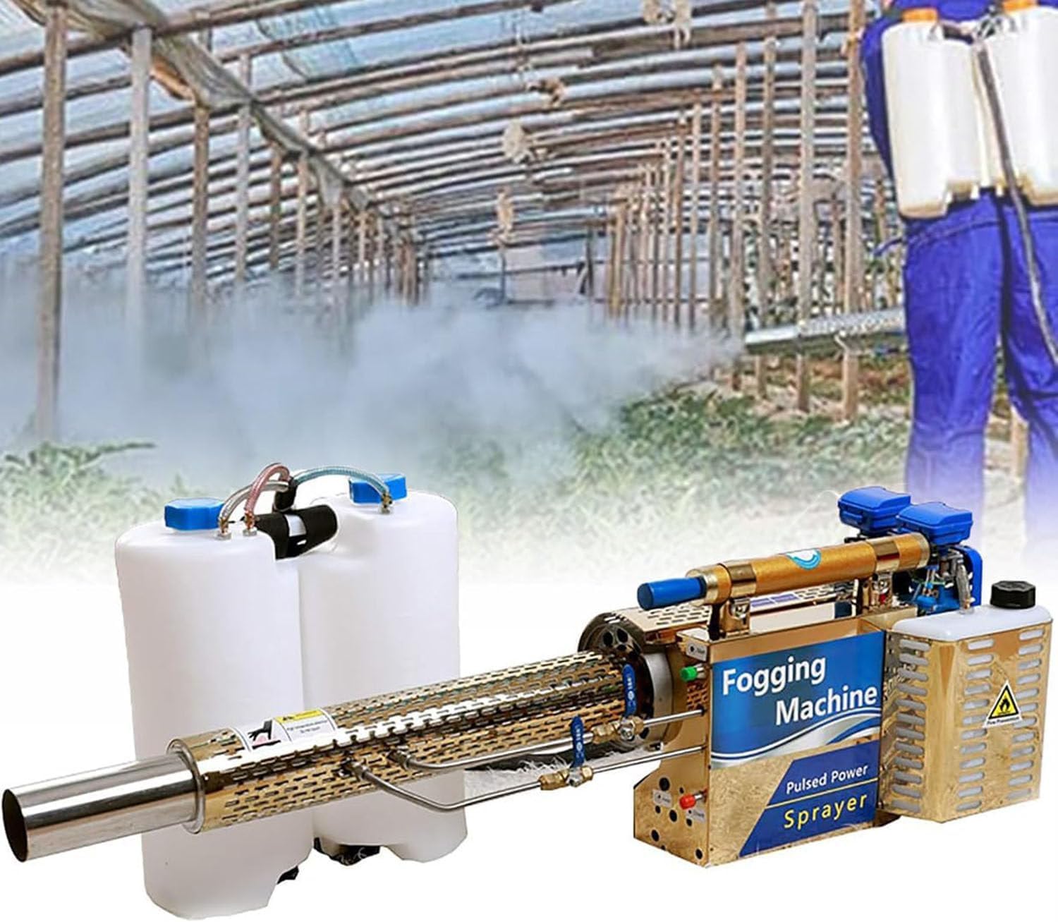 15l Professional Ulv Fogging Machine,Thermal Fogger,Nebulizer for Farmland Garden,Pulse-Jet Thermal Fogger,Use Gasoline,N