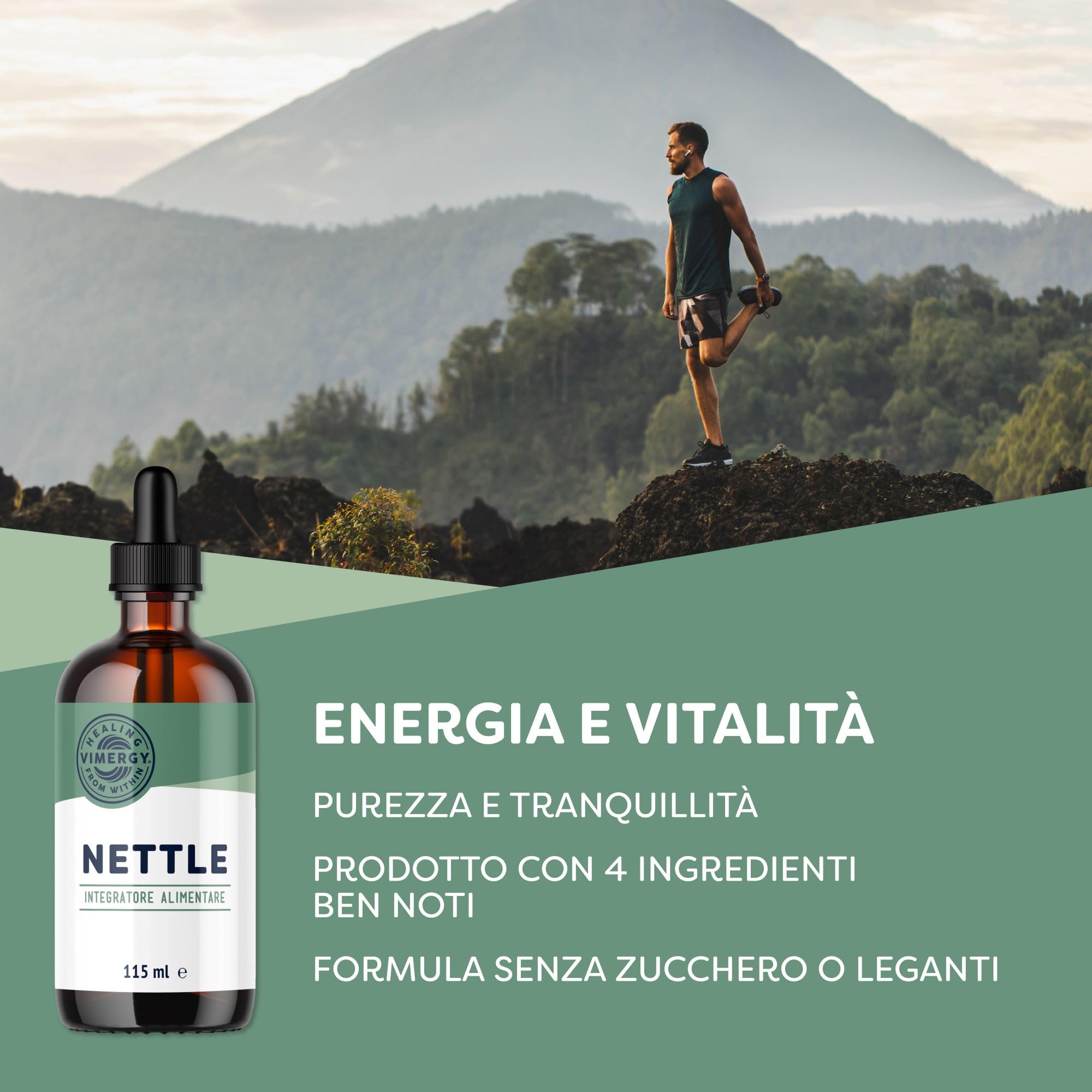 Vimergy Nettle, 57 Dosi – Integratore Ortica – Ortica Integratore Liquido a Base di Glicerina – Integratore Vegano – Estratto di Ortica Senza Zucchero né Leganti – Senza OGM e Senza Glutine (115ml)