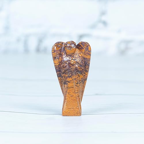 Miniatura 5 de "Caligrafía Mariam - Figura curativa de ángel de la guarda, cristales de ángel de bolsillo tallados a mano para energía positiva, mini estatua hecha