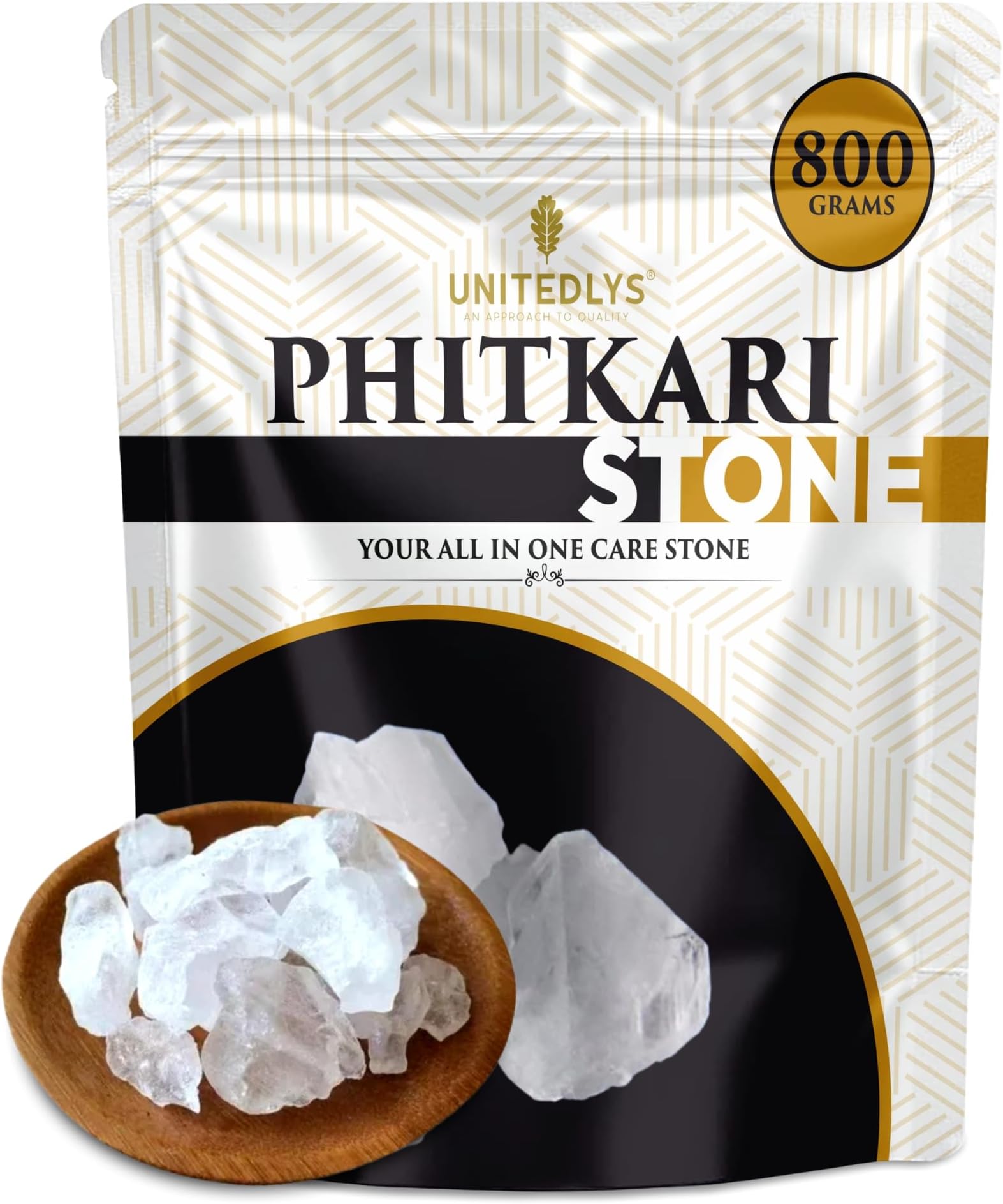 - Organic Phitkari Alum Stone for Face 800G | Fitkari Stone for Skin Tightening, After Shave & Water Purification | Premium White Crystals Fitkiri Alum | Gentle & Effective
