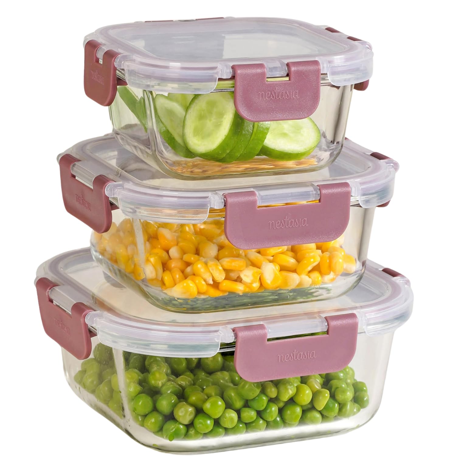 Nestasia Glass Containers - Leakproof Food Storage -1