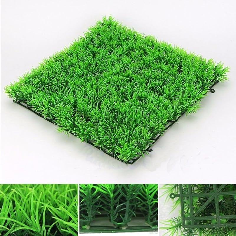 Planta artificial Green para aquário em plástico CNZ, 25,4 x 25,4 x 3,05 cm