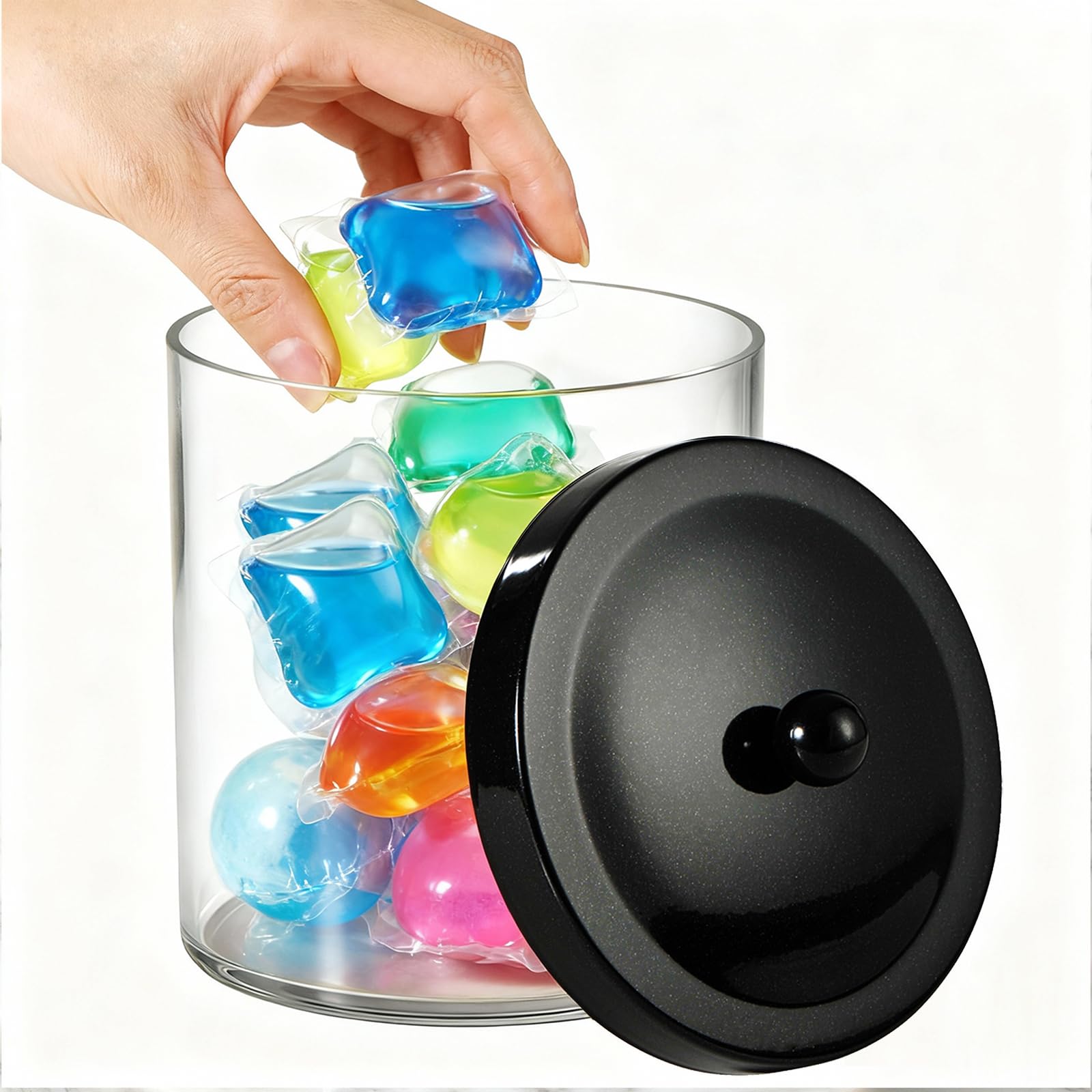 50oz Laundry Pods Container - Black 2 Pack -6 50oz Laundry Pods Container - Black 2 Pack -6