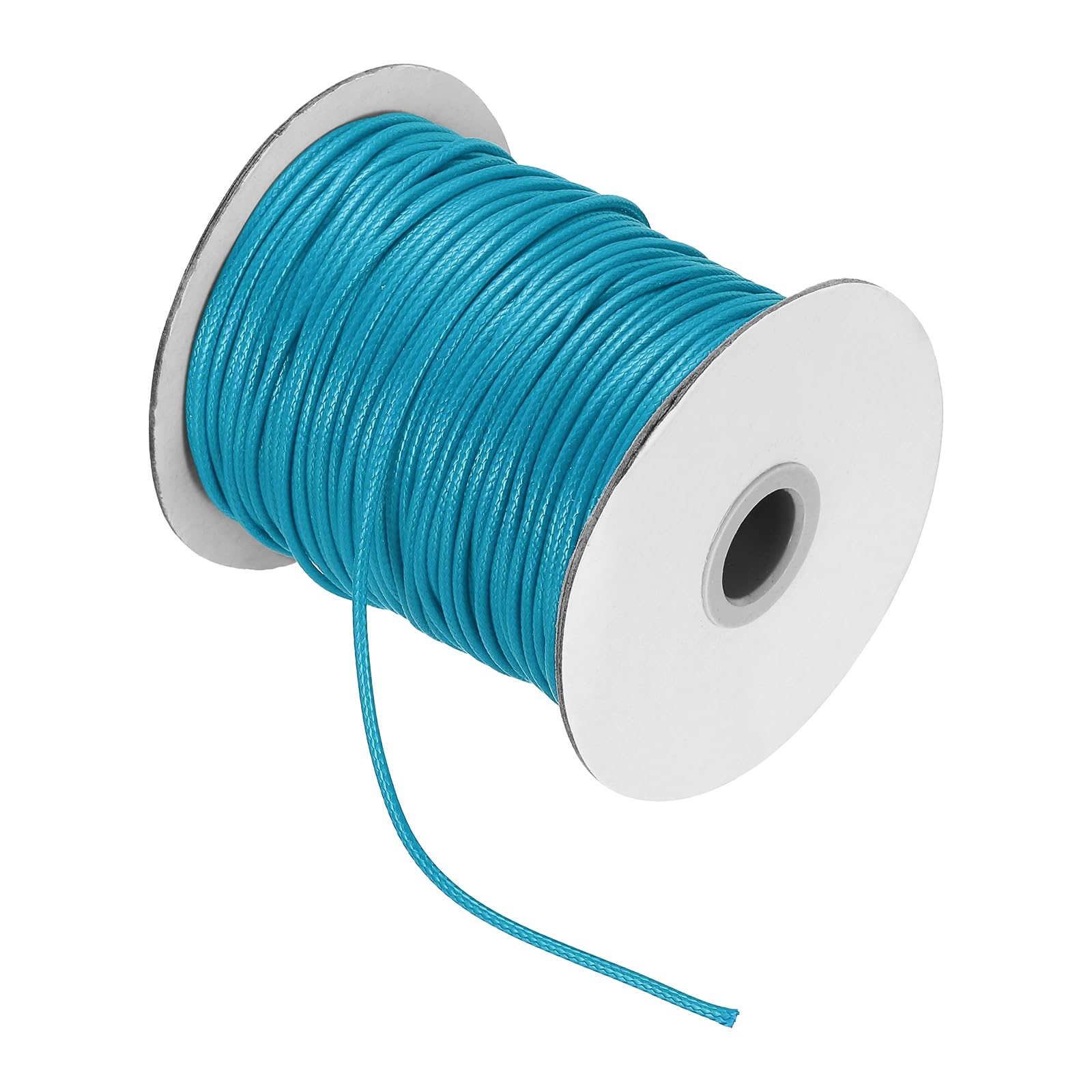 sourcing map Waxed Cord 3.5mm Waxed Thread 44 Yard Wax String Leather Cord for Bracelet Making, Necklaces, Beading, Jewelry Making and DIY Crafts(Peacock Blue)
