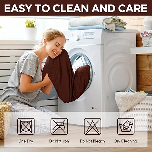 Miniatura 6 de Peryiter Juego de 2 fundas de sofá para sofá biplaza para sala de estar, protector de muebles para sofá, sillón, ajuste elástico, a prueba de