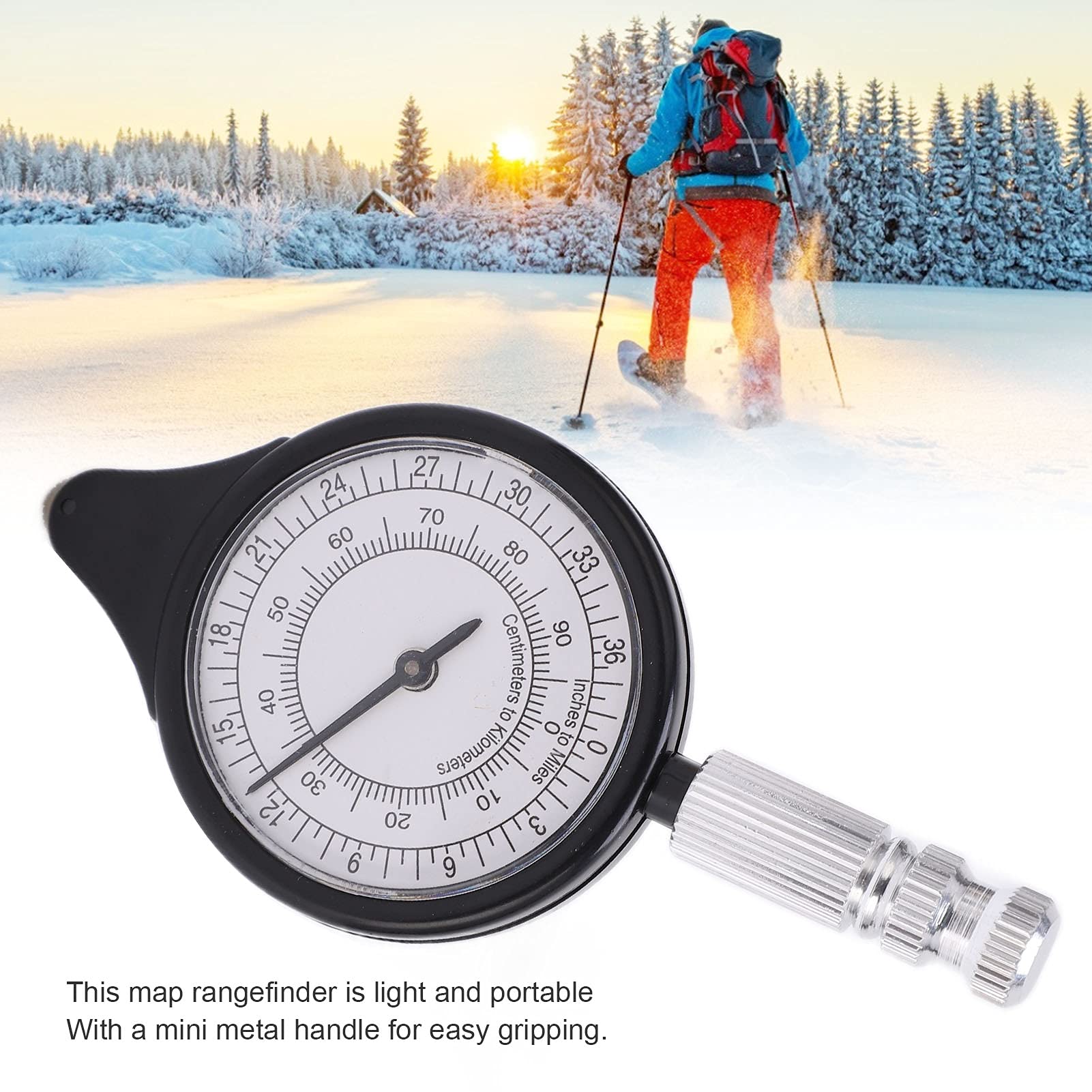 Misuratore Di Mappe Con Bussola – Strumento Portatile In Lega Di Alluminio – Per Escursionismo, Campeggio E Outdoor - 4