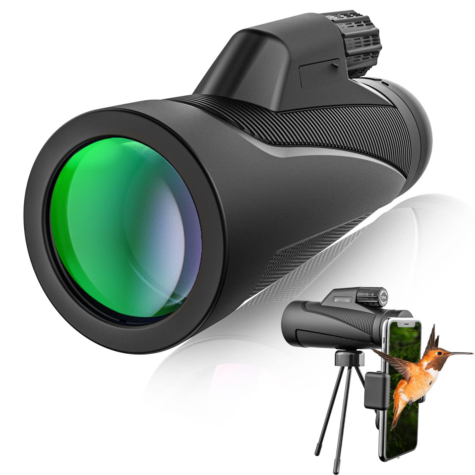 Lunety, obiektyw 12×42 HD BAK4 Prism FMC Przenośne wodoodporne lunety ze statywem Uchwyt na telefon komórkowy Nadaje się do obserwacji ptaków Koncertowe gry w piłkę