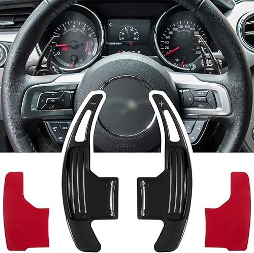 Cubierta extendida para cambio de volante para Ford Mustang 2015 2016 2017 2018 2019 2020 2021 2022 2023 Accesorios de decoración interior aleación