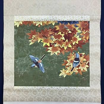 真作/山田實/錦秋/紅葉小禽図/もみじに小鳥図/掛軸/名家伝来/AH-713 Amazon | 真作山田實錦秋紅葉小禽図もみじに小鳥図花鳥図掛軸宝船AH