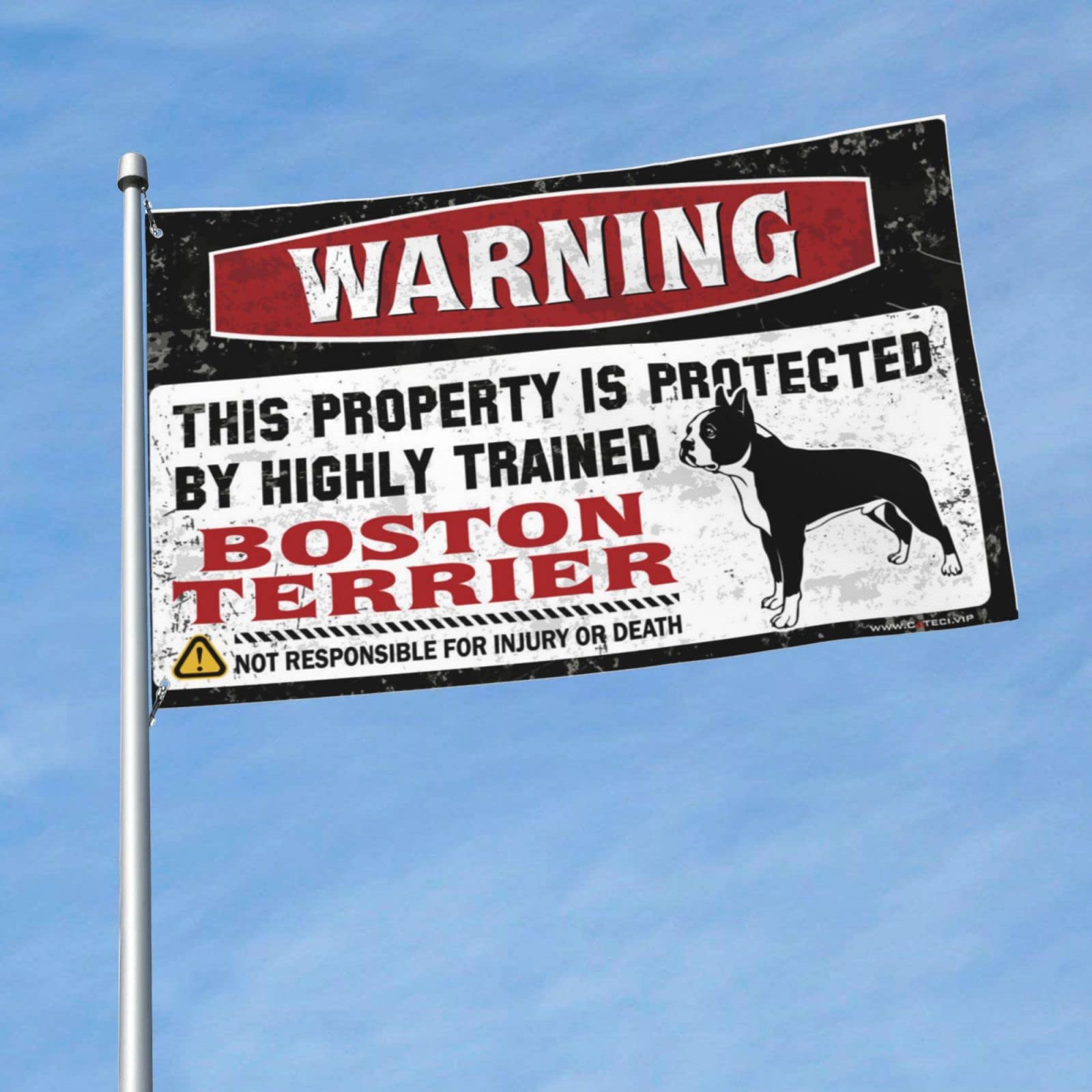 Drapeau Boston Terrier idée cadeau décoration murale originale