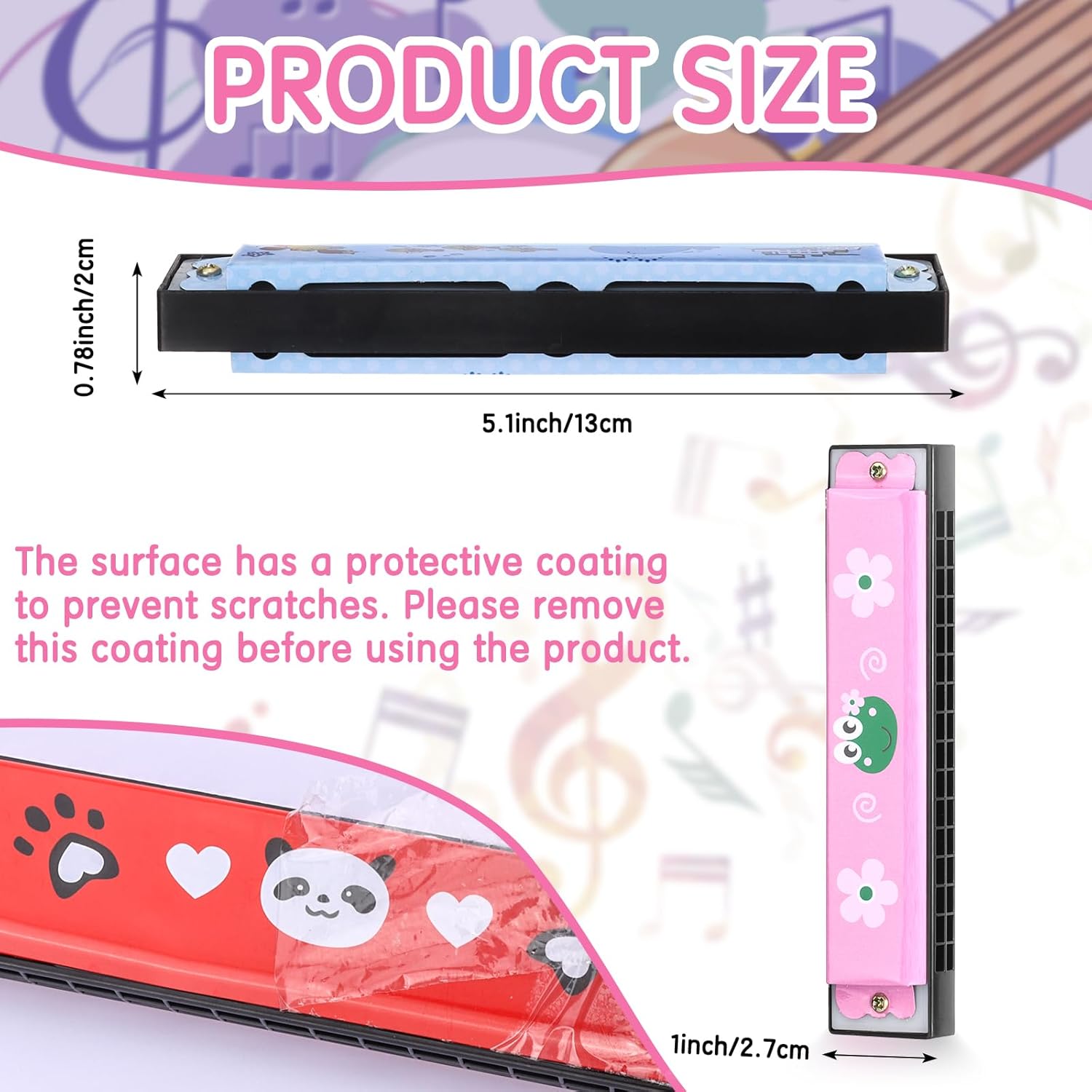 32 Pcs Harmonica, 16 Holes Cartoon Harmonica with Double Row - Perfect for Adult Beginners' Musical Instrument Gift, Birthday Parties, Christmas harmonicas
