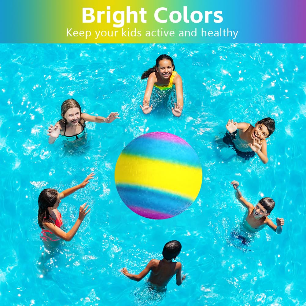 OSDUE Bola Arcoiris Pelota De Inflable, Pelotas de PVC Juguete Pelota Hinchable, Pelota de Playa de 8.6 Pulgadas Balones de Agua Bola de Juego Balon Interior y Exterior (Azul-Violeta)
