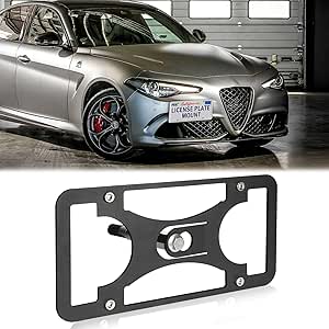 Alfa Romeo Black License Plate Frame Stainless Steel With Laser Engraved - Foto 8