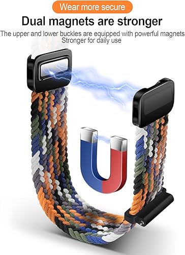 Miniatura 3 de XMUXI 20mm Watch Band Compatible with Samsung Galaxy Watch 654 40mm 44mmWatch 5 Pro 45mmWatch 64 Classic Band 43mm 47mm 42mm 46mm, Magnetic Nylon