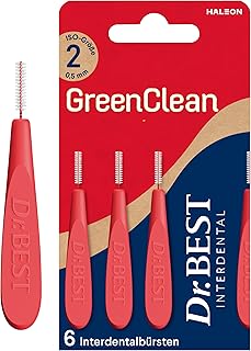 Dr.BEST GreenClean Interdental, Size 2, 6 Stück - Interdentalbürsten für eine sanfte Reinigung der Zahnzwischenräume