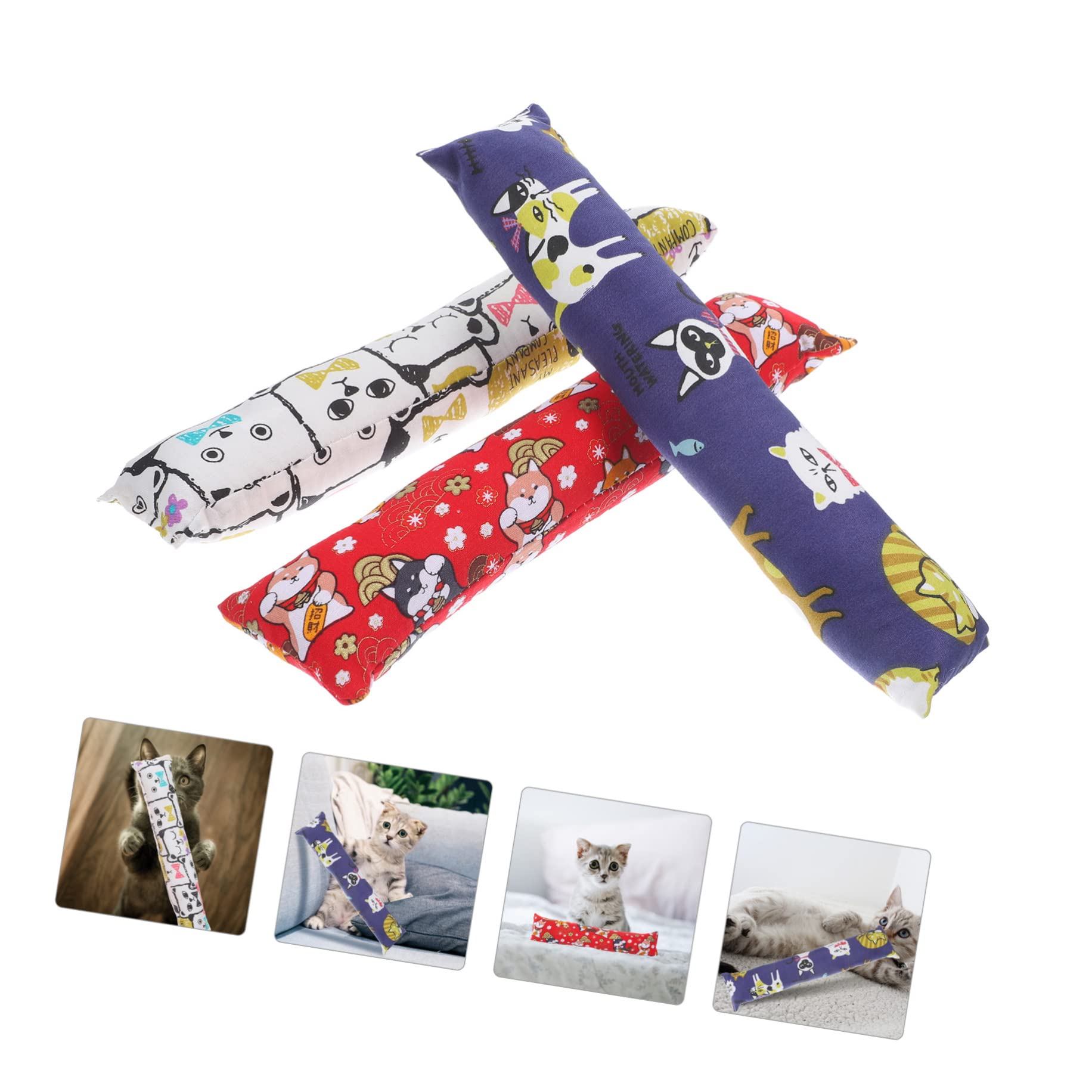 POPETPOP Jouets pour Chatons 12 Pièces à Chat Jouets à Mâcher pour Chat Jouets De Dentition Jouet pour à Mordre pour Chat Remuer Chat Peluche Flanelle Chaton