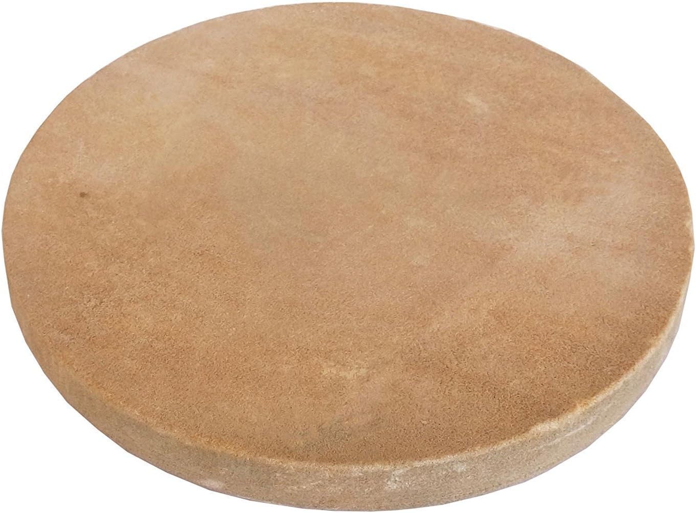Shopnetix® Specialized Stone for Rubbing Sandal Wood Round Stone/Chandan Chakla (6 Inch, Brown)